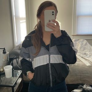 Boohoo Striped Rain Jacket